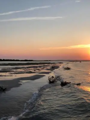 sunset over beach