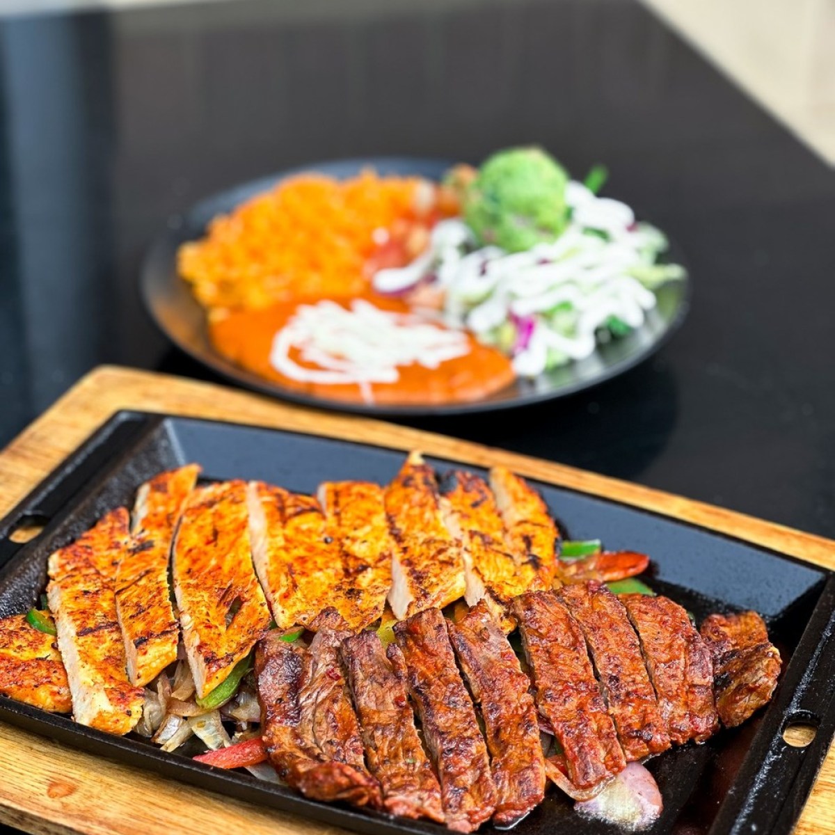 a plate of food on a table