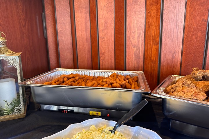 a close up of food on a table